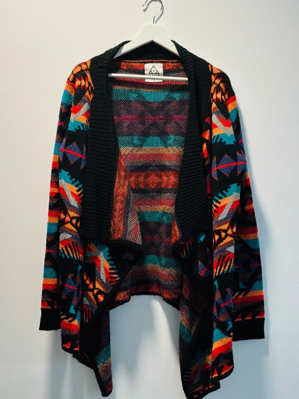 UNIF Aztec Southwestern Draped Knit Cardigan Multicolour Size M